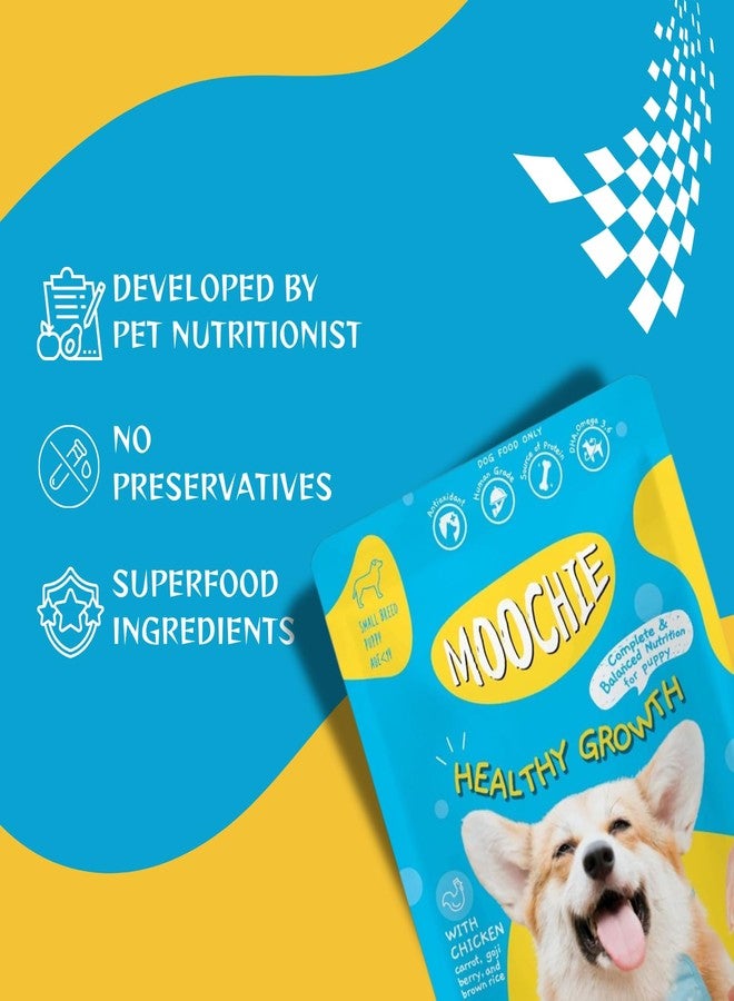 PETS EMPIRE Moochie Wet Dog Food (85g X 24) Grain Free Gavy Meal, Healthy Growth with Chicken, Carrot, Goji Berries and Brown Rice, High Protein Dogs Gravy Foods, Non-Veg Pet Meals for Dogs, Puppy - Image 3